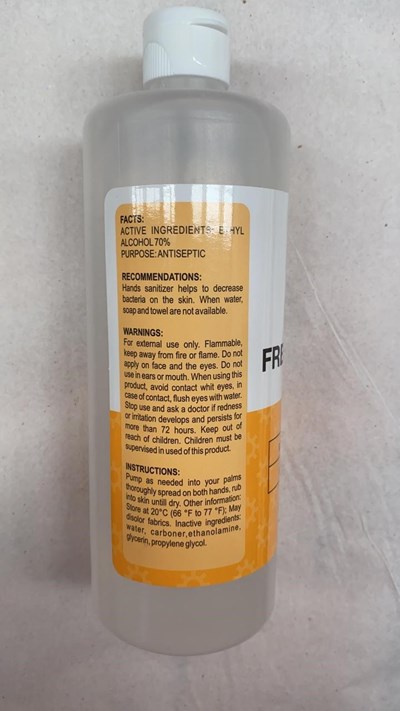 500 mL Back (Sanitizer Back)